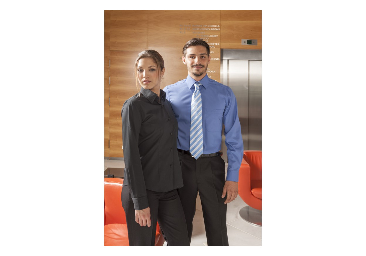 CAMISA CABALLERO MANGA LARGA NEGRA, CELESTE, GRANATE