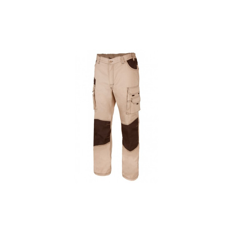 Pantalón canvas bicolor multibolsillos