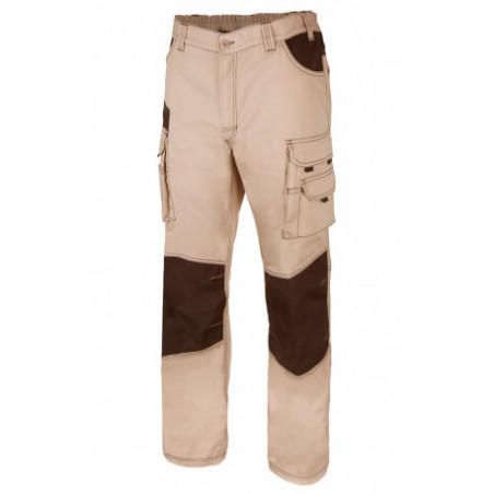 Pantalón canvas bicolor multibolsillos