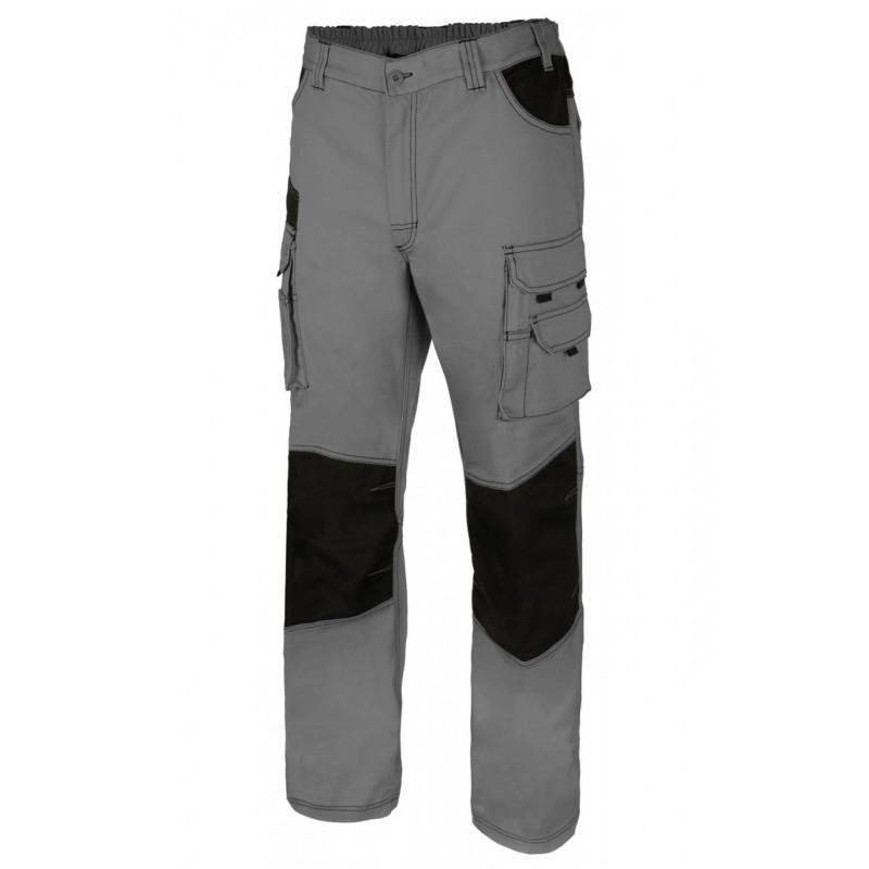 Pantalón canvas bicolor multibolsillos