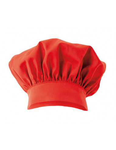 Gorro cocinero francés Talla Talla Única Color Rojo