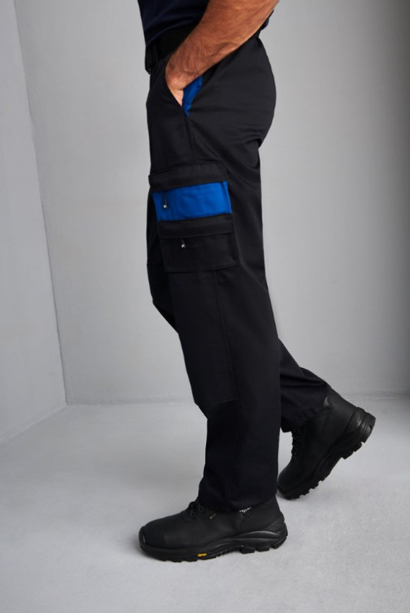 Pantalón bicolor multibolsillos