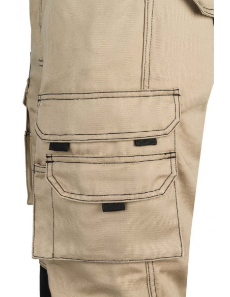 Pantalón canvas bicolor multibolsillos Velilla