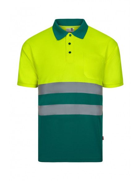 POLO VERDE/AMARILLO ALTA VISIBILIDAD M/C