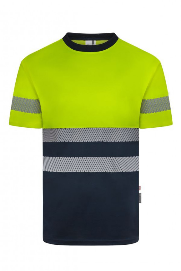 CAMISETA ALTA VISIBILIDAD M/C BICOLOR CINTA SEGMENTADA