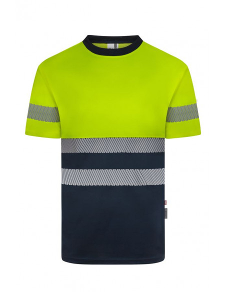 CAMISETA ALTA VISIBILIDAD M/C BICOLOR CINTA SEGMENTADA