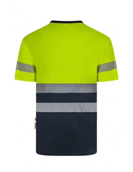 CAMISETA ALTA VISIBILIDAD M/C BICOLOR CINTA SEGMENTADA
