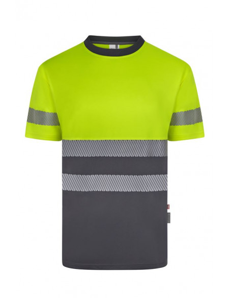 CAMISETA ALTA VISIBILIDAD M/C BICOLOR CINTA SEGMENTADA