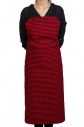 DELANTAL PESCADER@ RAYAS ROJO